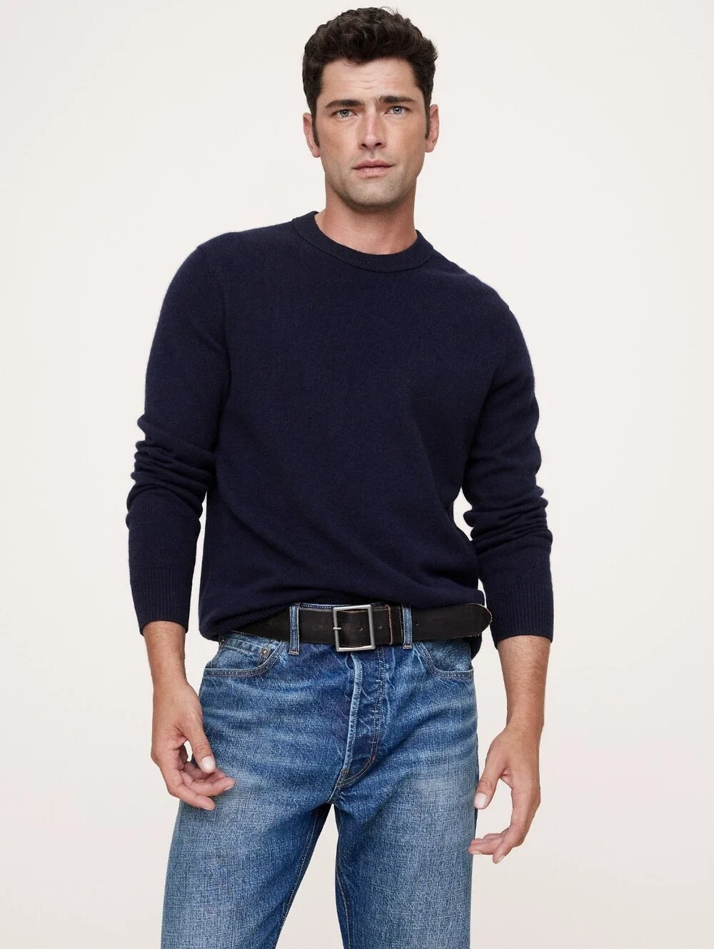 NWT Banana Republic Blue Cashmere Crew-Neck Sweater Size XXL/Tall